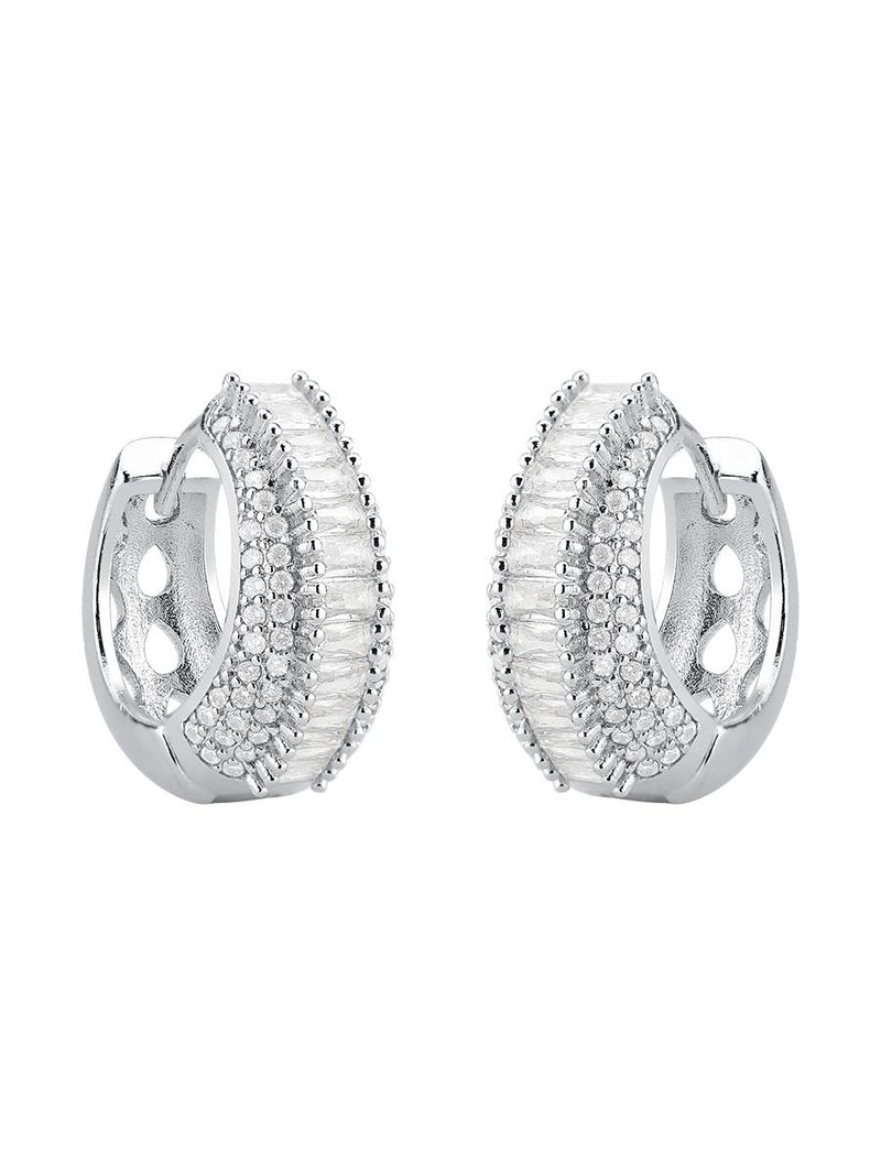 ARGOLA LARGA COM ZIRCONIAS BAGUETE