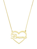 COLAR PERSONALIZADO NOME CORAÇÃO VAZADO