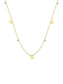 COLAR LONGO CORAÇÕES E PONTO DE LUZ