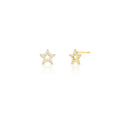 BRINCO DE ESTRELA VAZADA COM ZIRCÔNIAS
