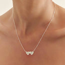 GARGANTILHA CORAÇÃO PERSONALIZADA COM 2 NOMES | PRATA LISA