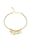 PULSEIRA COM PINGENTES RELIGIOSOS